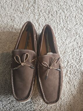 Lord & Taylor Men's Brown Leather Boat Shoes